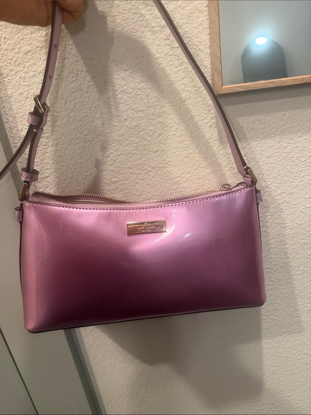 kate spade Metallic Mauve/Pink Crossbody Shoulder Bag